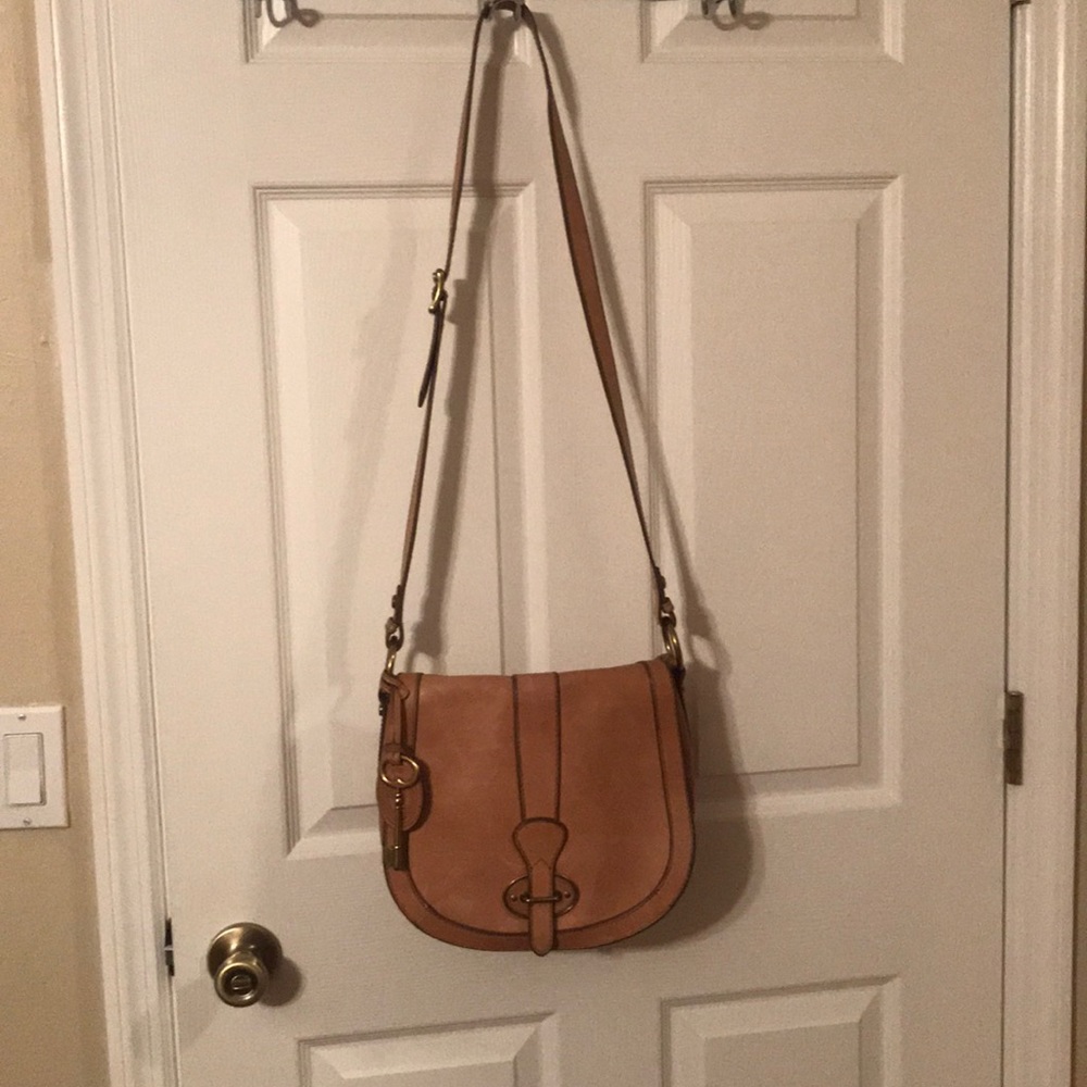 Leather crossbody Fossil